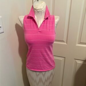 Ralph Lauren Sport Pink Striped Tank Top size S $98